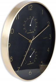 Falióra Higrométer Hőmérővel Fekete-arany Időjárás Állomás Nagy