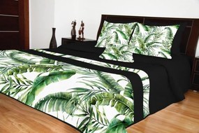 Fekete ágytakarók természet motívummal Szélesség: 220 cm | Hossz: 240 cm