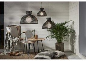 Runde fekete kültéri mennyezeti lámpa búra, ø 37,5 cm - Star Trading