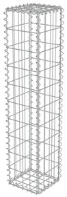 vidaXL horganyzott acél gabion fal fedéllel 20 x 20 x 100 cm