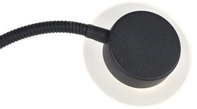 Modern állólámpa fekete, LED-del és olvasólámpával - Chala