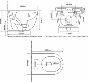 Roya Delano 083W falba építhető WC tartály szett