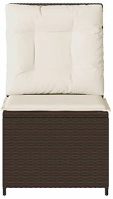 Kerti kanapé párnával Barna Poli rattan