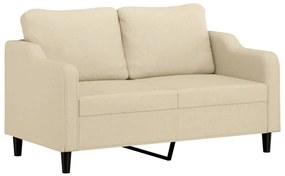 vidaXL kétszemélyes krémszínű szövetkanapé 140 cm