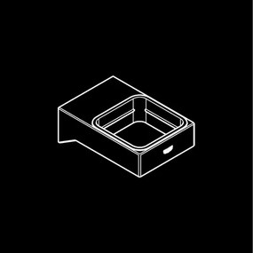 GROHE 40865000 - SELECTION CUBE tartó, fényes króm