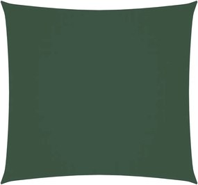 Sötétzöld négyzet alakú oxford-szövet napvitorla 6 x 6 m