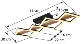 Globo 67288D2 - LED Mennyezeti lámpa DUSTIN LED/35W/230V 3000K