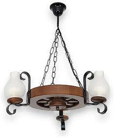 Brilagi - Csillár láncon ROATA 3xE14/40W/230V bükkfa/dió