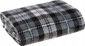 Világító ágytakaró 150x200 Mikulás grafit kockás