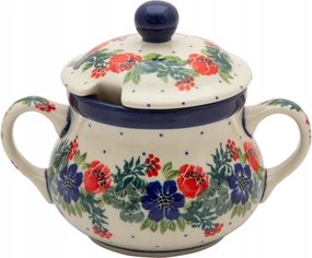 Cukortartó 300 ml Művészi kerámia Bolesławiec dek 1535 Liana Koszorú