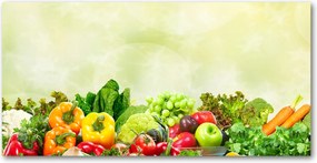 Fotótapéta falra edzett üveg Zöldségek 140x70