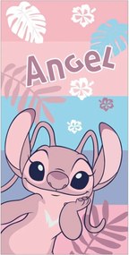 Disney Lilo és Stitch, A csillagkutya Pink fürdőlepedő, strand törölköző 70x140cm (Fast Dry)