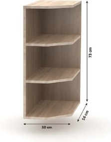 Befejező alsószekrény, tölgy sonoma, NOVA PLUS NOPL-052-0S
