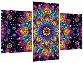 Kép - Kaleidoszkópos mandala (90x60 cm)