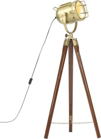 vidaXL háromlábú tömör mangófa állólámpa 97 cm
