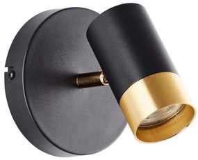 Brilliant - LED fali spotlámpa VIGOLO 1xGU10/5W/230V fekete/arany