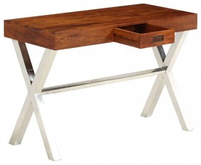 tömör akácfa íróasztal mézszínű felülettel 110 x 50 x 76 cm