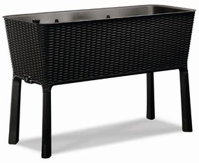 Keter Easy grow műrattan virágláda (magaságyás) - grafit szürke