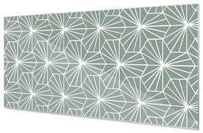 Wallplex konyhahátfal Zöld Hexagon (Méret: 60x240)
