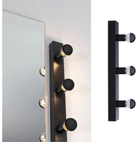 Paulmann Paulmann 80097 - 3xE14/40W IP44 Fürdőszobai tükörmegvilágító REGULA 230V fekete W4739