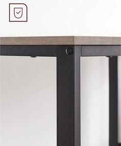 Íróasztal 120x60 cm, számítógépes asztal 2 polccal bal vagy jobb oldalon, greige