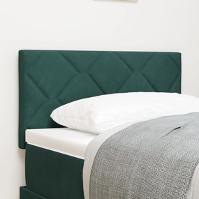Fejtámla Gyémánt Blokkok Tervezés Sötét Zöld 80 cm Bársony