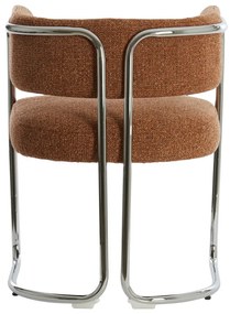 Világosbarna kárpitozott karfás étkezőfotel Adante – Light &amp; Living