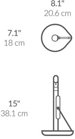 Simplehuman Papírtörlő-tartó +tisztítószer-adagoló, rozsdamentes acél