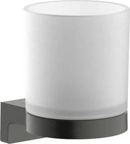 Hansgrohe AddStoris S pohártartó pohárral együttcsiszolt fekete króm színű 41769340