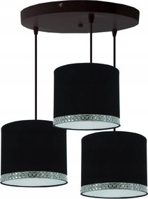 Divatos mennyezeti függőlámpa, csillár modern Fekete lámpabúra 20cm+DEKOR