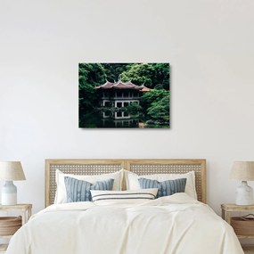 A japán nemzeti kert képe (üvegen) (70x50 cm)