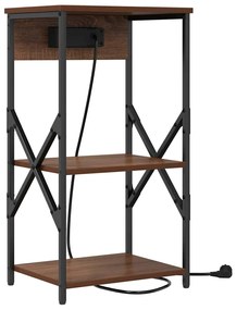 Éjjeli Szekrények 2 pcs barna tölgy 41 x 31 x 76 cm Faanyag