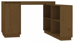 mézbarna tömör fenyőfa íróasztal 110x50x75 cm