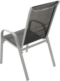 GARTHEN Kerti garnitúra két székből 1 üvegasztal acél