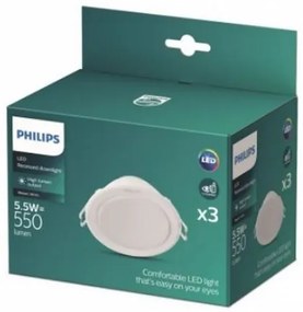 Philips - KÉSZLET 3x LED Beépíthető lámpa MESON LED/5,5W/230V