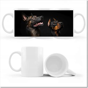 Nyomott mintás bögre Belga juhászkutyák