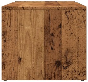 Antik fa színű szerelt fa dohányzóasztal 90 x 45 x 35 cm