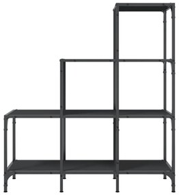 fekete szerelt fa és fém könyvszekrény 92 x 30 x 102 cm