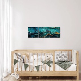 Kép - Absztrakt textúrák (órával) (90x30 cm)