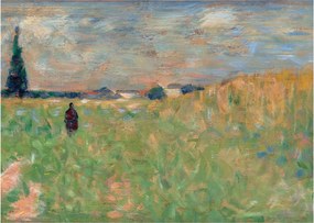 Üveg kép - Georges Seurat, A Summer Landscape, reprodukciók (70x50 cm)
