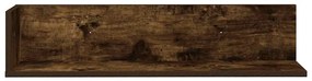 2 db füstös tölgy színű szerelt fa fali polc 75 x 16,5 x 16,5cm