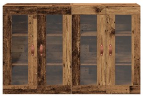 Falra Szerelhető Szekrények 2 db Régi Fa 69.5x34x90 cm Mérnöki Fa