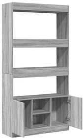 szürke sonoma szerelt fa magasszekrény 92 x 33 x 180 cm