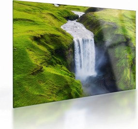 Üveg kép - Skogafoss vízesés (70x50 cm)