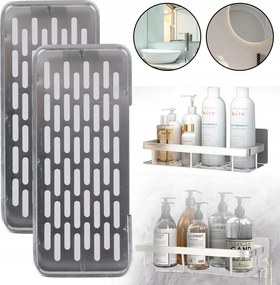 Zuhanypolc Fúrás Nélkül, Rozsdamentes Acél Fürdőszobai Polc