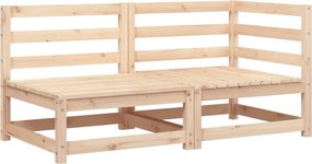 vidaXL kétszemélyes tömör fenyőfa kerti kanapé