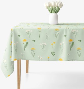 Goldea szögletes terítő 100% pamutvászon - mező, zöld melanzs alapon 80 x 80 cm