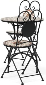 Kerti bútor szett, fém, kerámia mozaik, US1600 SET