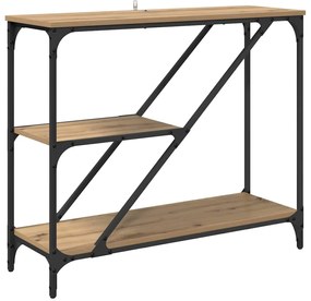 vidaXL Konzolasztal Artisan tölgy 88,5 x 30 x 75 cm Faanyag