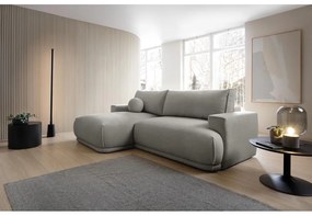 Sarokkanapé Dita mini (B) (világosszürke + fekete). 1100327